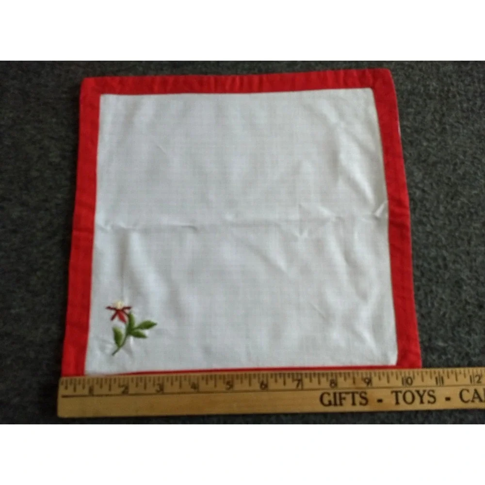 Fabric Bun Roll Biscuit Holder Warmer Rooster Portugal Embroidered Linen Napkins